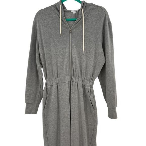 WeWoreWhat Leisure Hooded Sweatsuit Jumpsuit Long Sleeve Hoodie Gray‎ Size Small - Picture 3 of 13